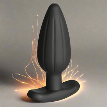 Silicone Noir Rocker Butt Plug - Large Electro Stimulation My Amazing Fantasy